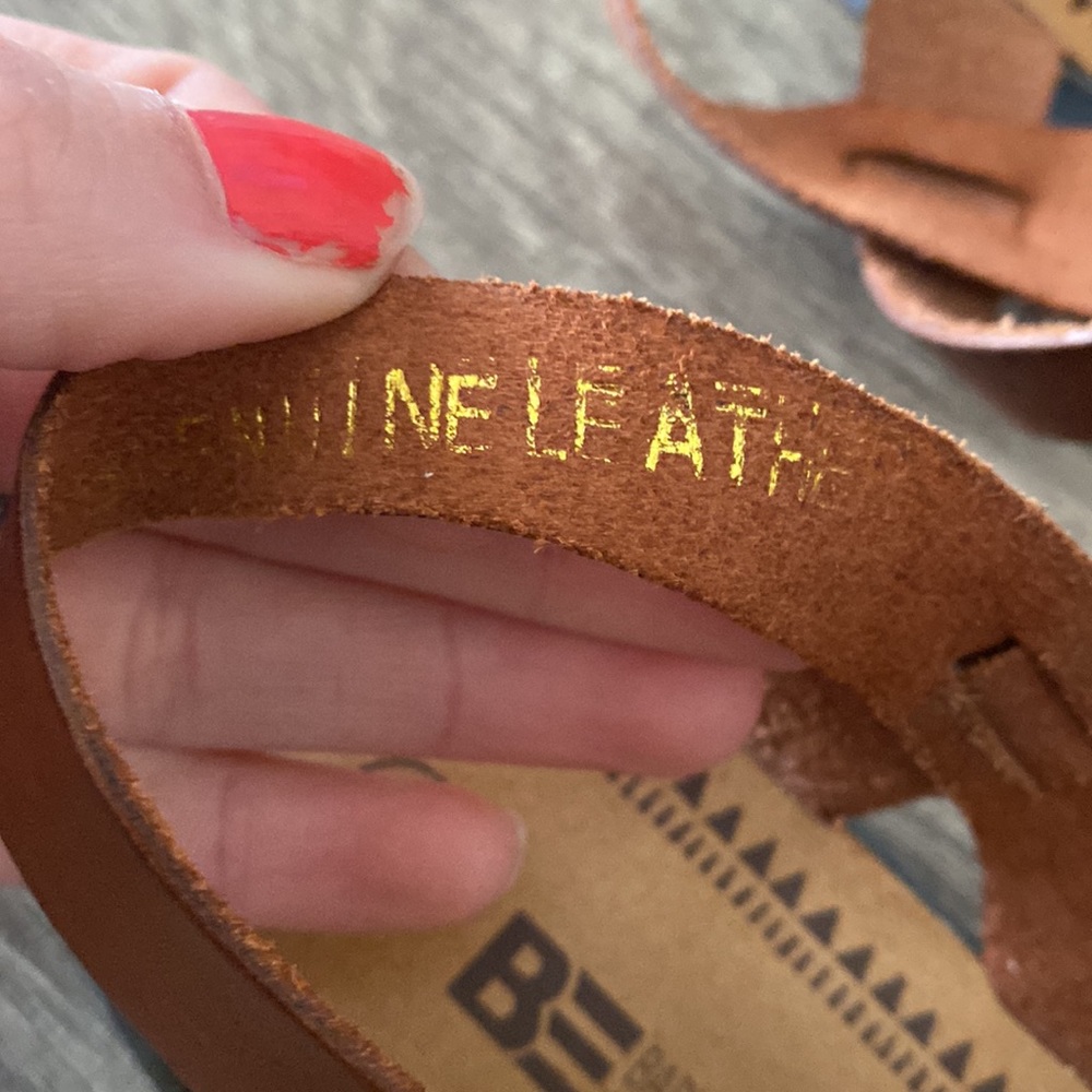 Basic Editions Genuine Leather Strappy Sandals Si… - image 3